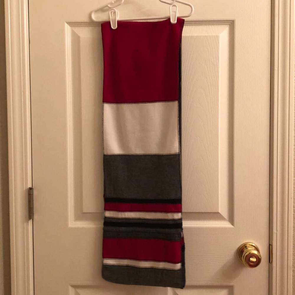 Red and Gray Scarf